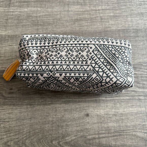 NWOT Silpada Magnetic Makeup Bag Mirror Zipper Closure Tribal Geometric Enthnic - Picture 6 of 11